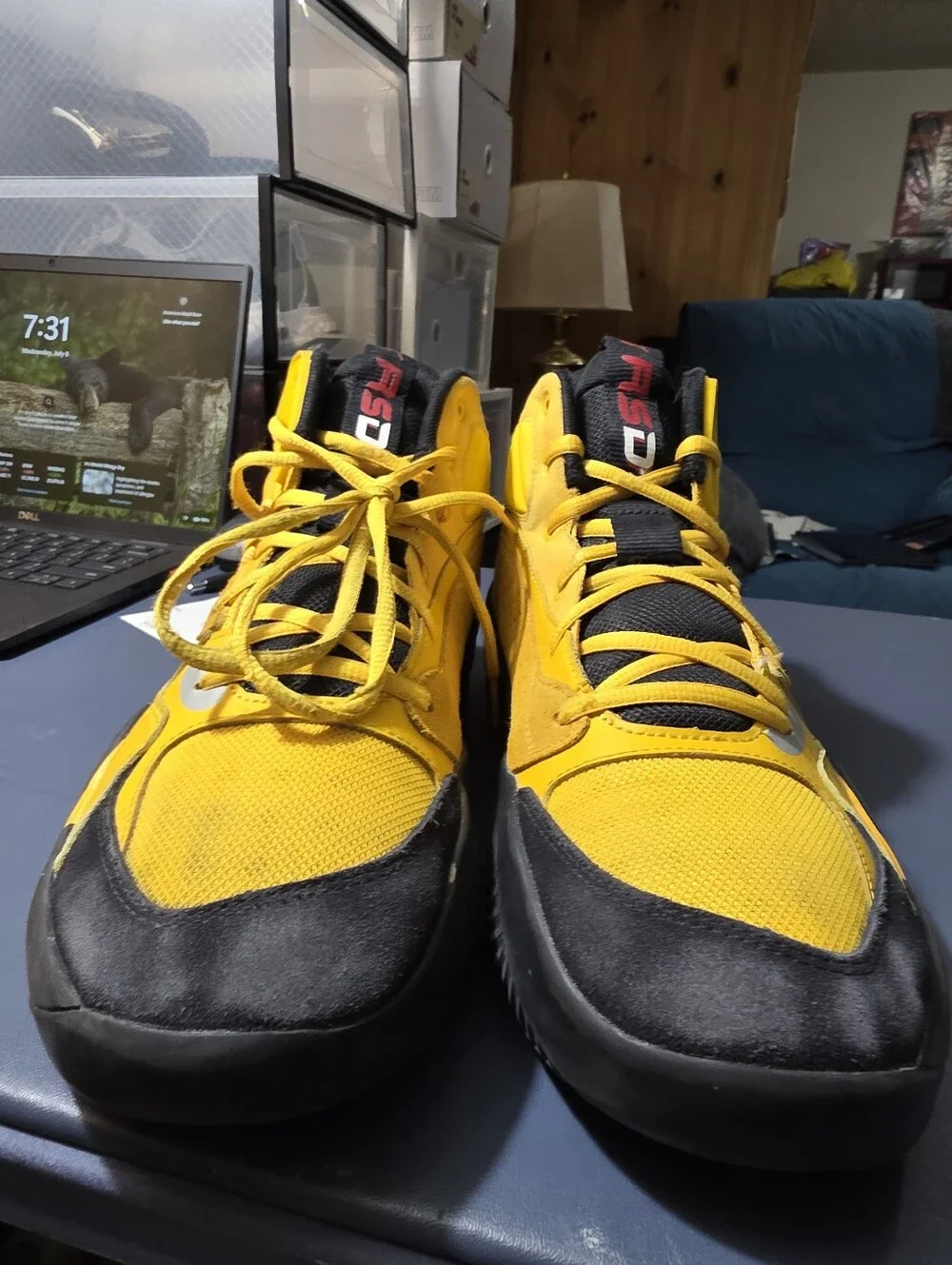 PUMA Yellow Black RS-X Sneakers Size 12m, J Cole Collab.